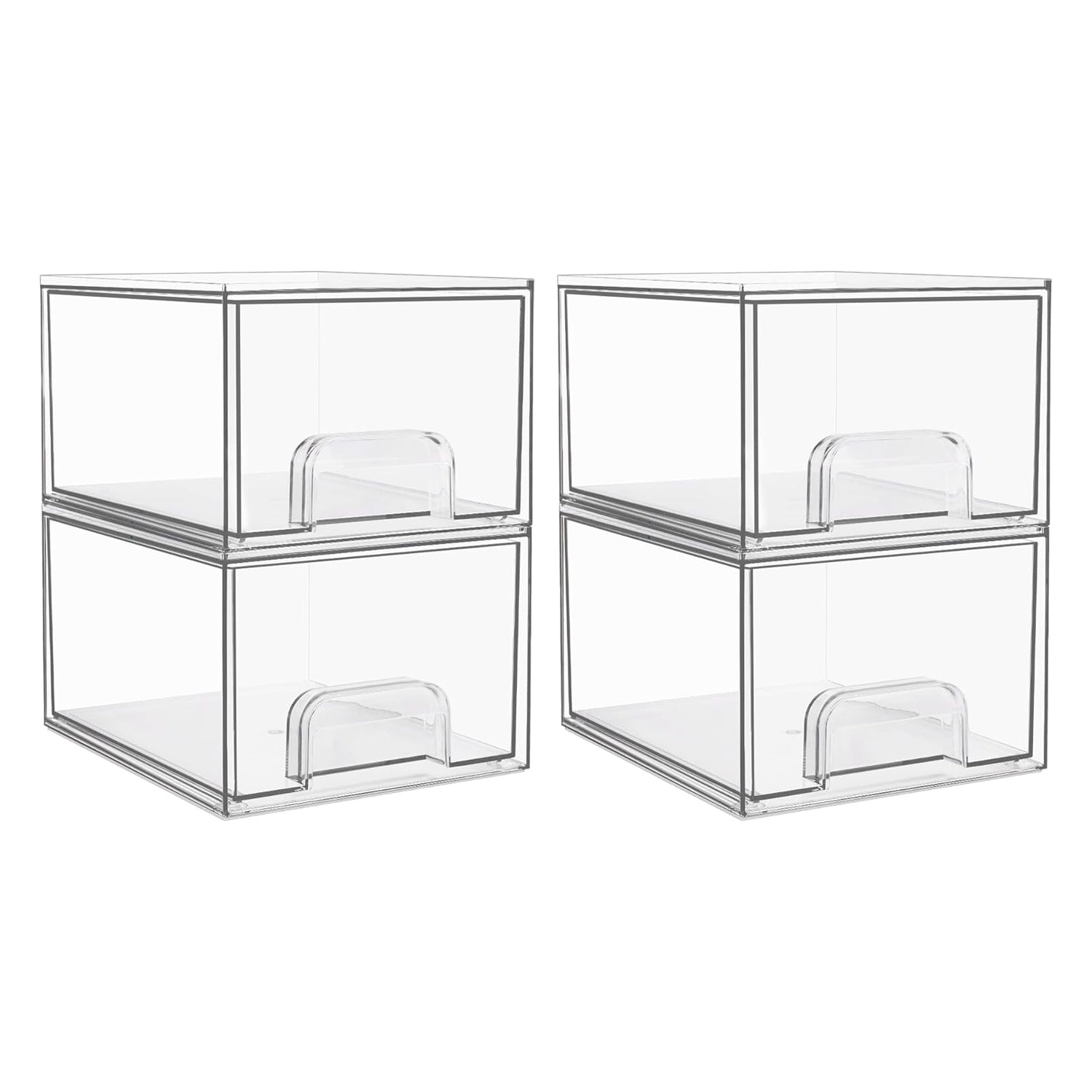 Clear Small Stackable Storage Drawers