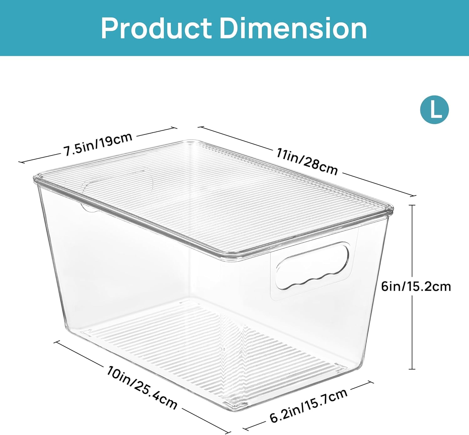 Clear Stackable Storage Bins