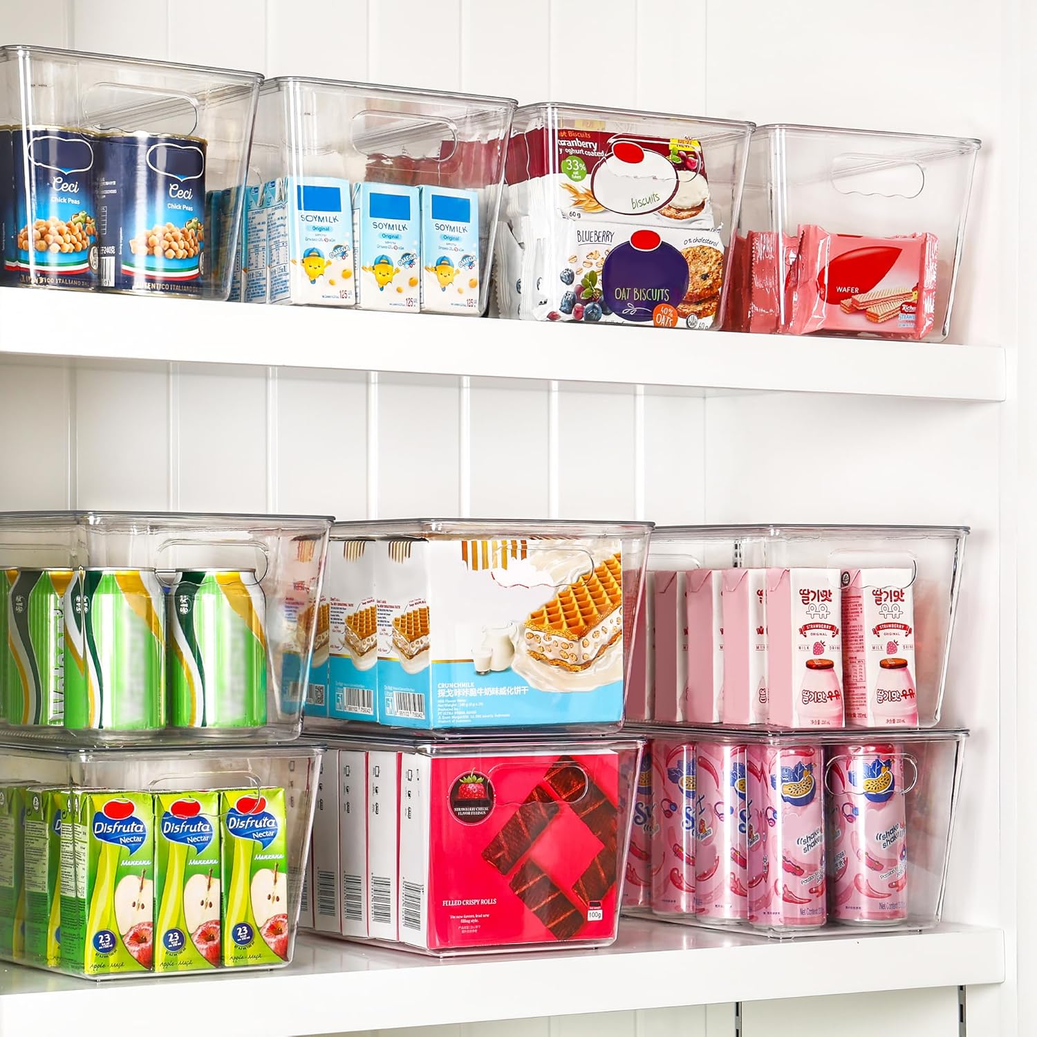 Clear Stackable Storage Bins