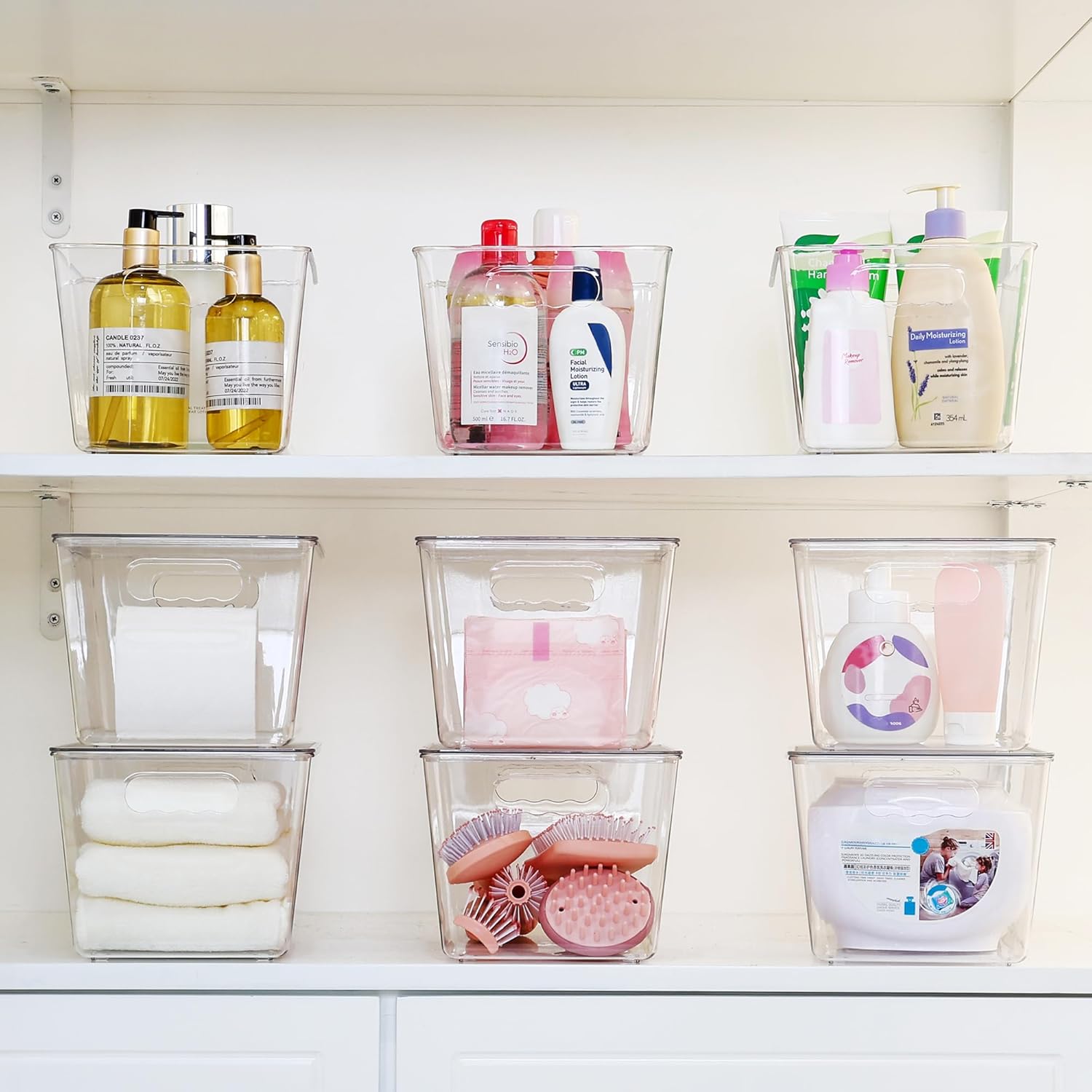 Clear Stackable Storage Bins