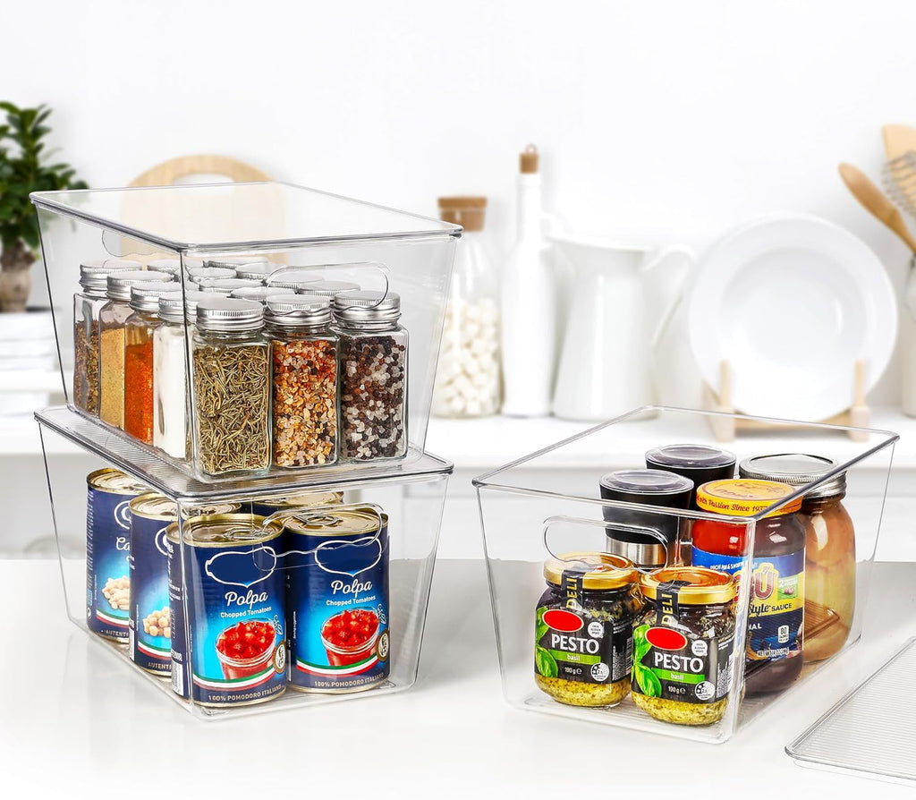 Clear Stackable Storage Bins