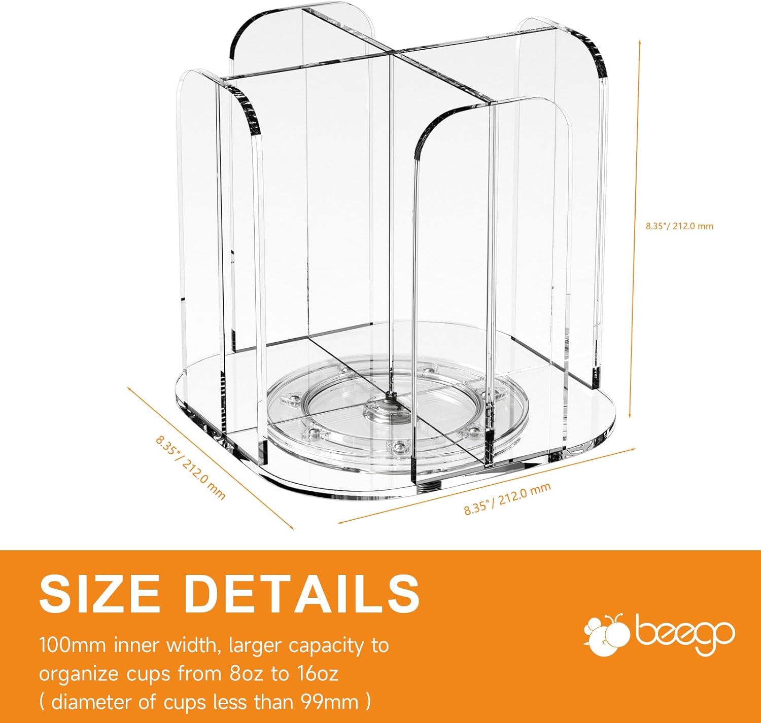 Acrylic Cup Dispenser
